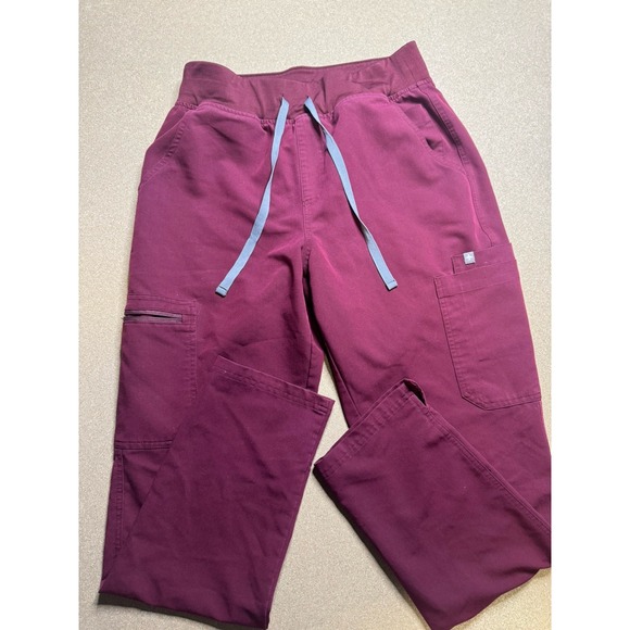 Figs Zamora Jogger Scrub Pants Women's Size M‎ Technical Collection Burgundy $79 - Picture 2 of 5